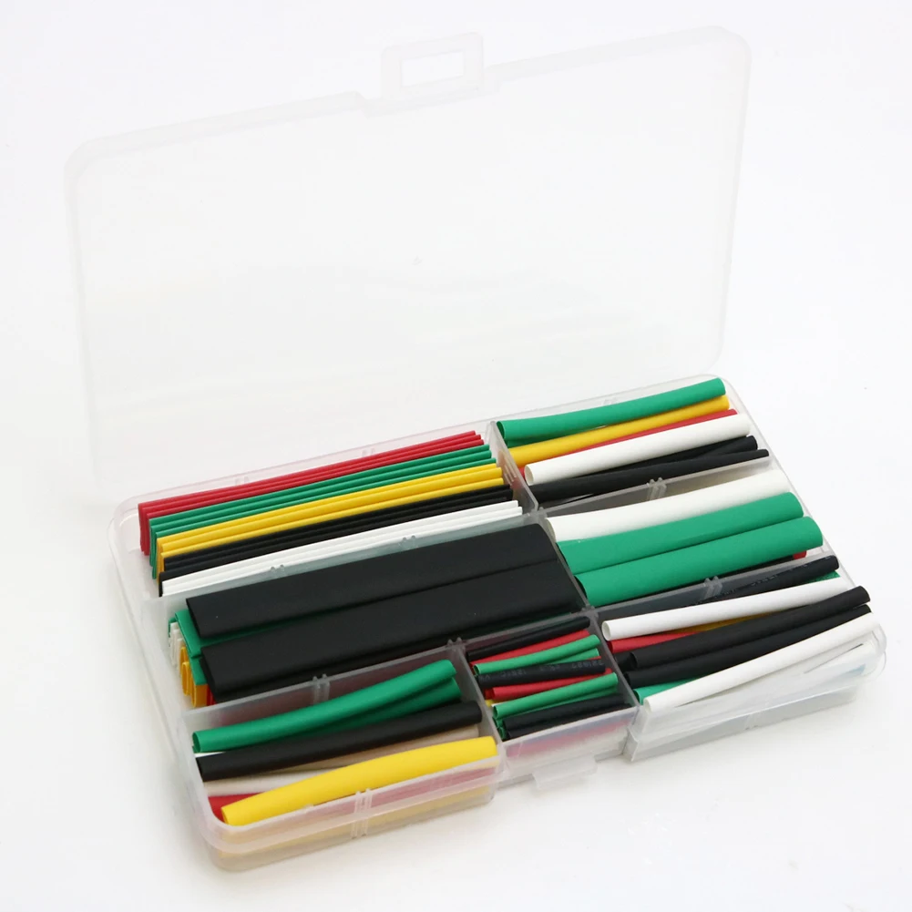 140pcs Heat Shrink Tube Wrap Kit Insulation Sleeving Polyolefin 2: 1 Shrinkable 7 Sizes for DIY Toys / Data Cable Protection | Игрушки и