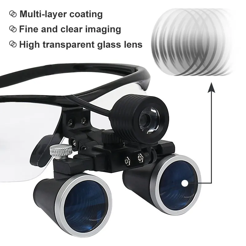 Стоматологические очки 2 5x увеличительные светодиодный Ной подсветкой