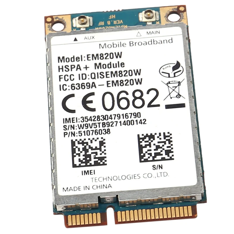 EM820W Wi Fi карта Mini Pcie 3G EDGE GPRS HSPA WCDMA беспроводной модуль UMTS/HSDPA/HSUPA/PA + GPS|Сетевые карты|