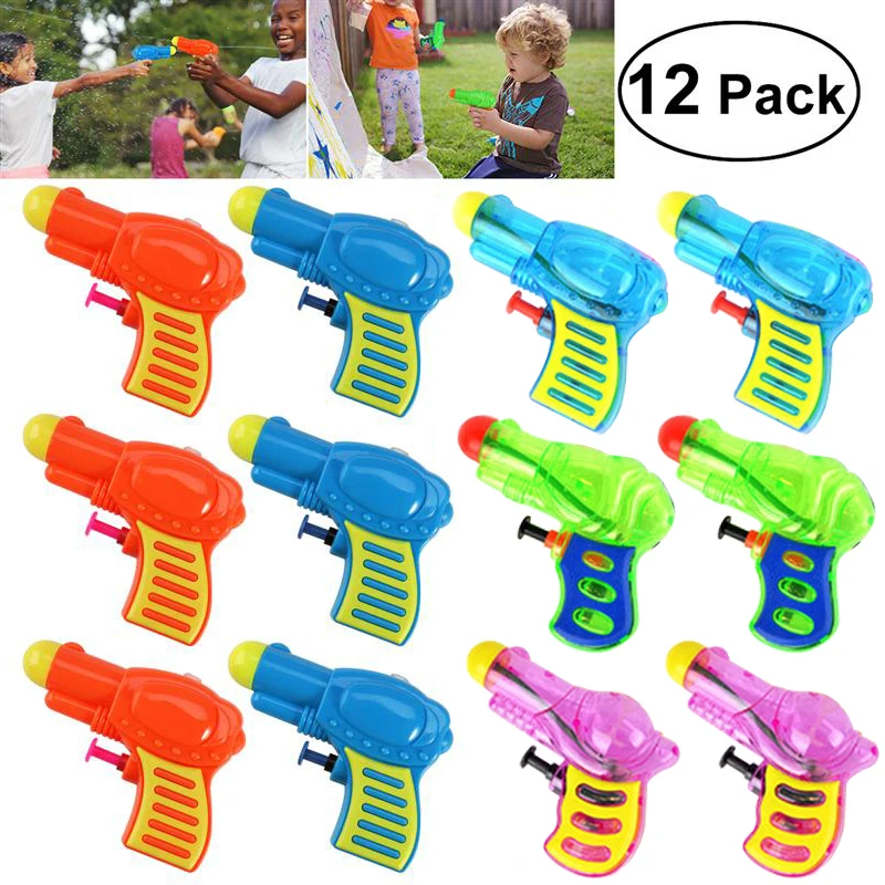 

12pcs Water Guns For Children Plastic Water Squirt Toy Kids Watering Game Party Outdoor Beach Sand Toy Random Color Baby Gift