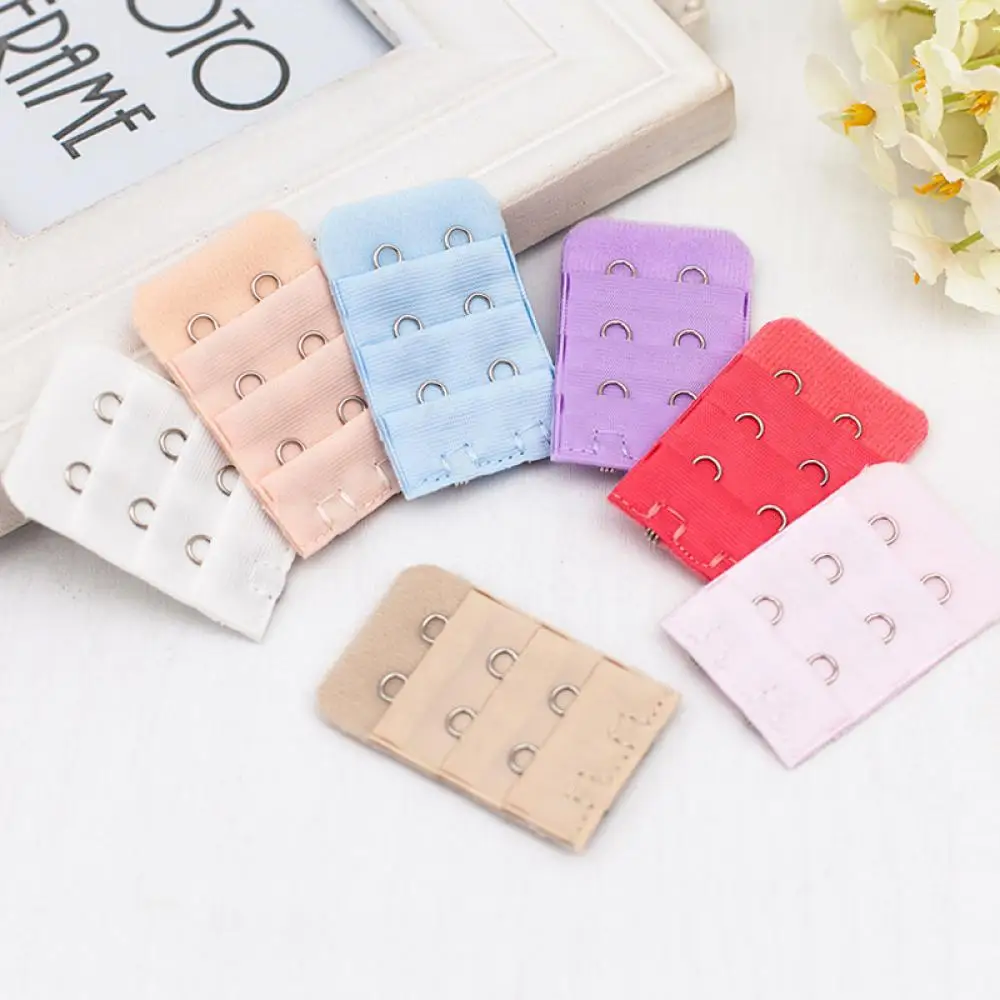 5pcs Bra Extenders Strap Buckle Extension 3 Rows 2 Hooks Clasp Straps Women Bra Strap Extender Sewing Intimates Accessories