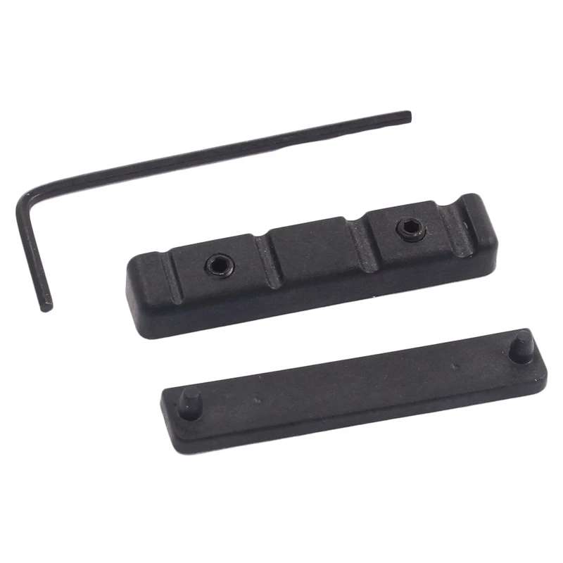 

Adjustable Pom Nut Slotted for 4 Strings Bass Guitar Replacement Parts Black