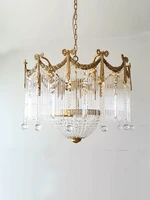 zq exquisite brass antique lamp duplex loft living room staircase high rise restaurant villa chandelier