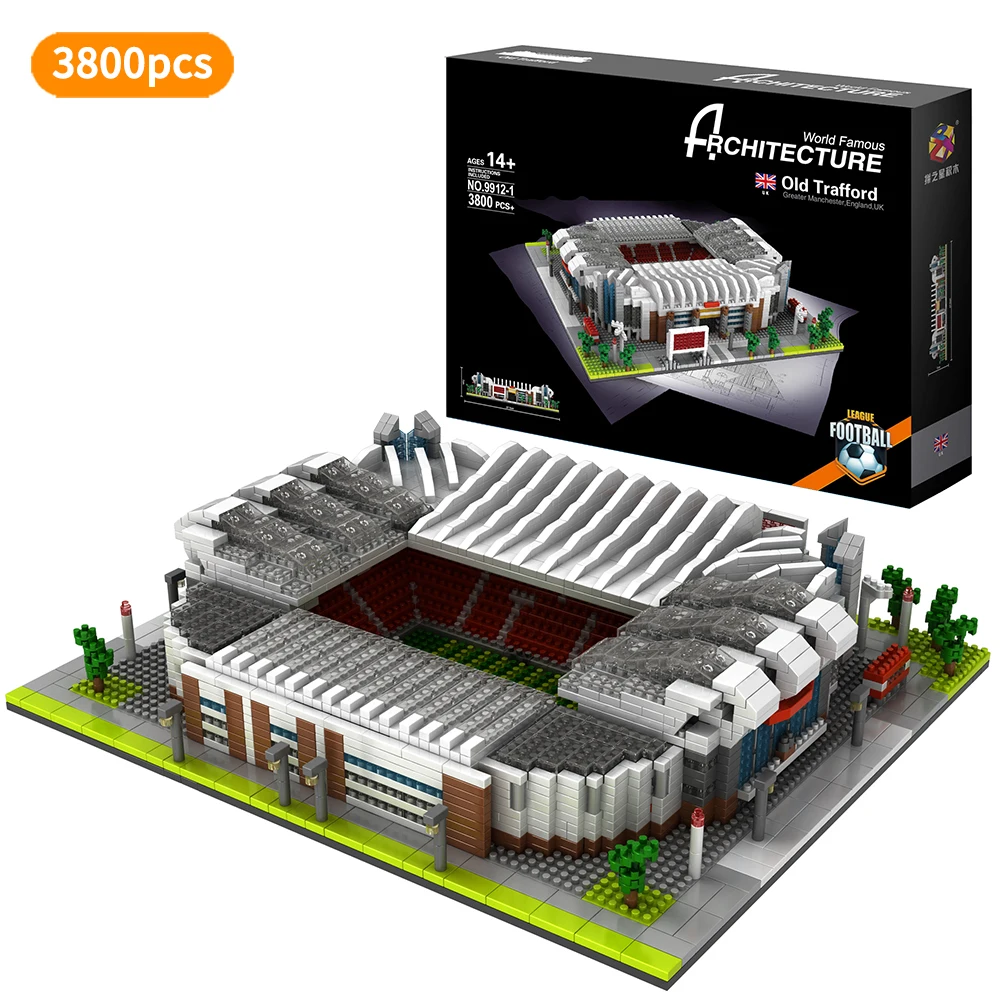 

Старый трафорд-Манчестер, Англия, футбол, стадионы, городской вид, мини микро строительные блоки, нанокирпичи, игрушки