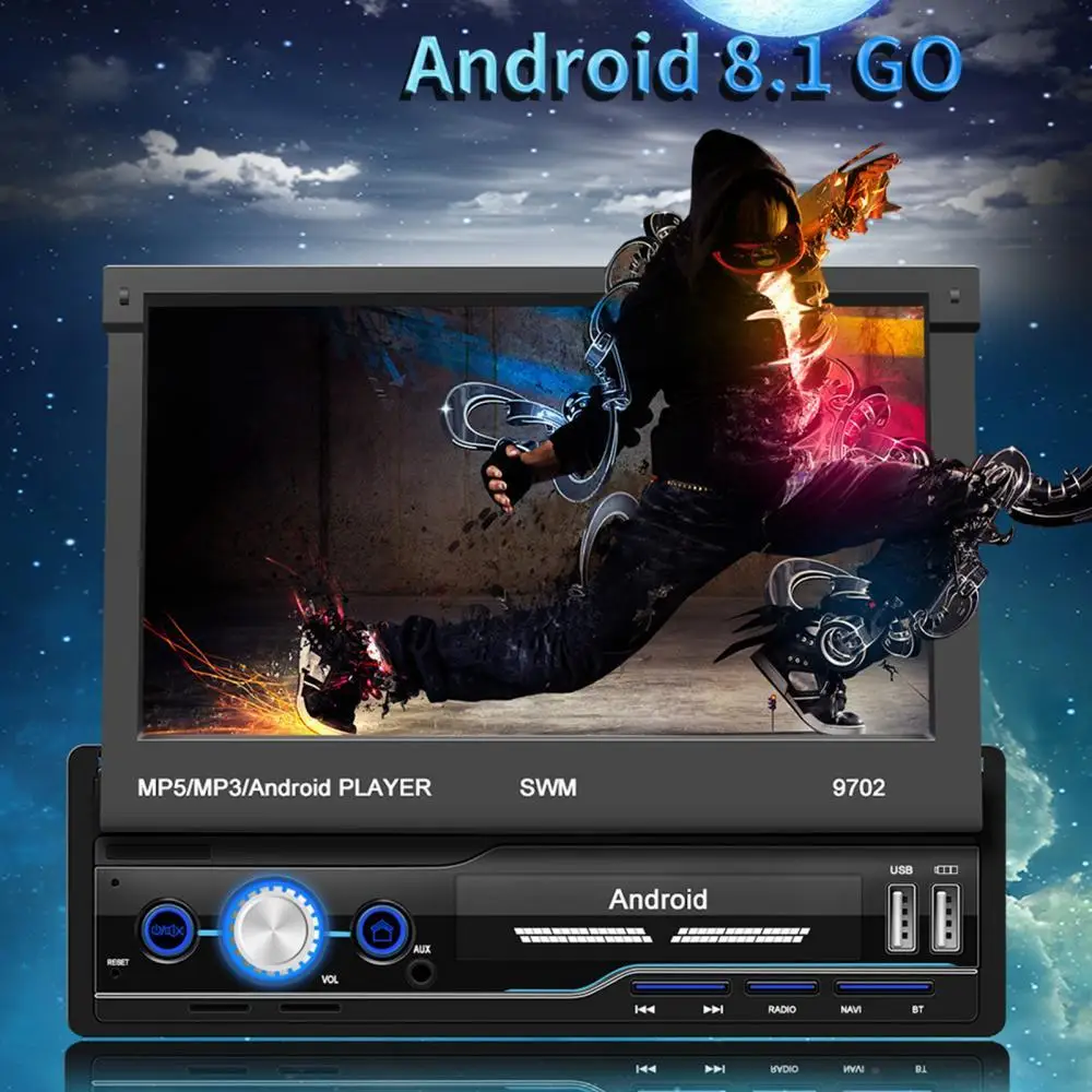 

Hot Sales 7 Inch Car Retractable Screen GPS FM Stereo WiFi Bluetooth MP5 Player Accessory