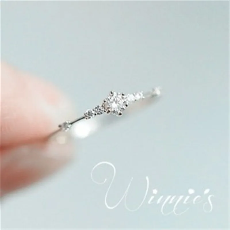 

2023New Jewelry Fashion Accessories Ladies Fashion 7 Small Broken Zircon Exquisite Small Refreshing Style Ring Engagement Ring