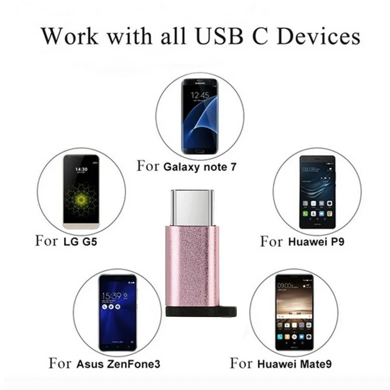 

Portable Type-C Adapter USB Type-C Micro USB Converter Cable Adapter USB Fast Conversion Port For Samsung Xiaomi Huawei