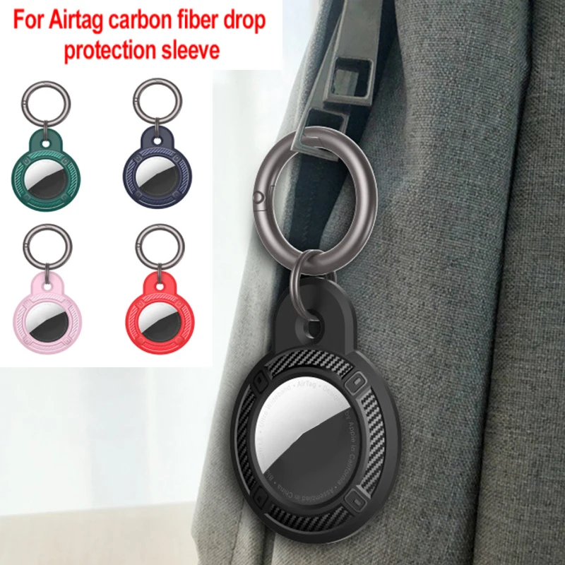 

Shockproof TPU Protective Case For AirTag Soft Silicone Skin Protective Cover For AirTags Keychain Anti-Lost Anti-Scratch Sleeve