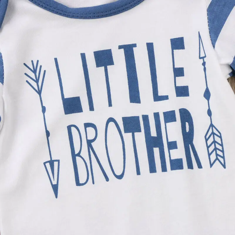 

2pcs Boys Little Brother Romper Jumpsuit Hat Clothes Outfits Set 0-24