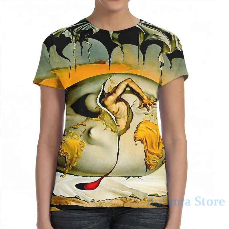 Футболка Мужская/женская с принтом по всему миру Сальвадора Дали