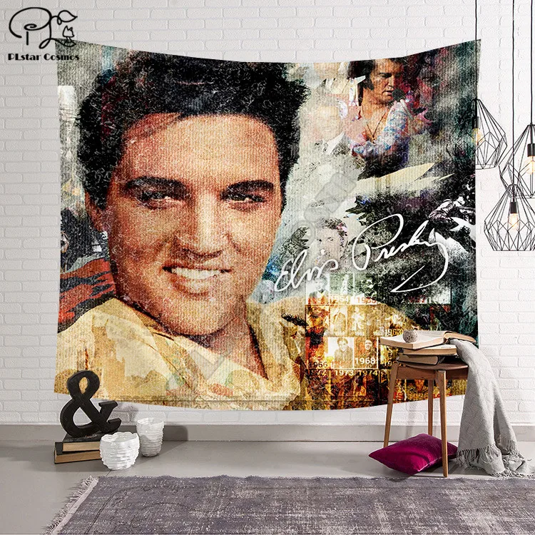 Одеяло Elvis Presley гобелен с 3D принтом прямоугольное украшение для дома настенное