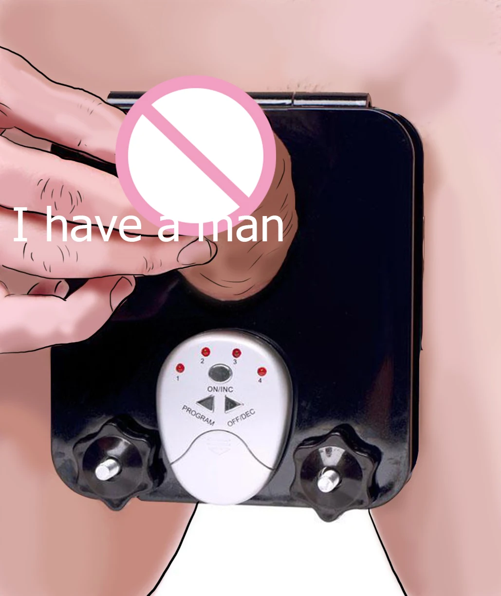 Мужской пресс для сдавливания яичек Электро Стимуляции Мышц сбруя целомудрия