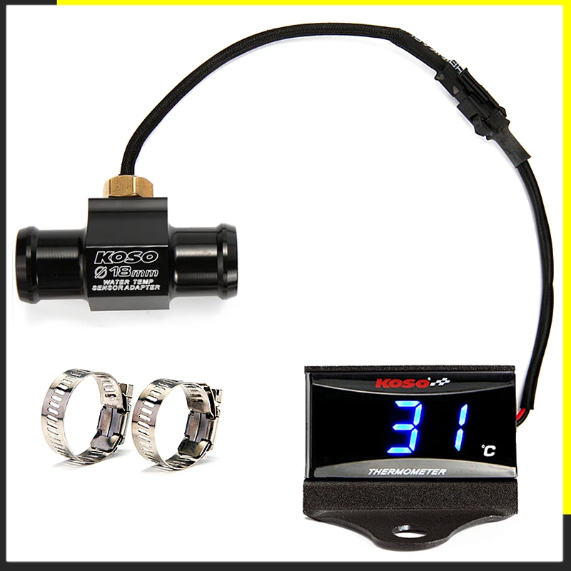 Мотоциклетный термометр для XMAX 300 400 NMAX KOSO Mini quad квадратный ЖК-цифровой гигрометр с дисплеем датчик температуры Интеллектуальный