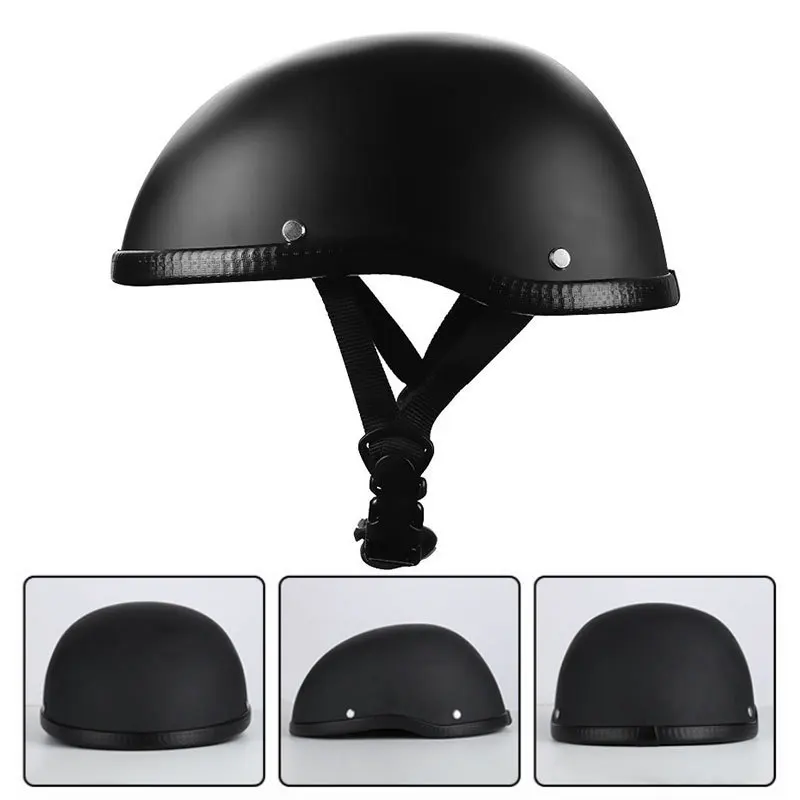 

Motorcycle Helmet German Leather Vintage Casco Breathable Moto Open Face Retro Half Face Chopper Cycling Bicycle Bike Equipment