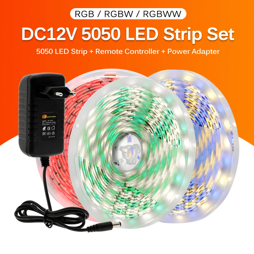 Светодиодная ленсветильник с дистанционным управлением 5 м 10 RGB SMD5050 RGBW/RGBWW лента