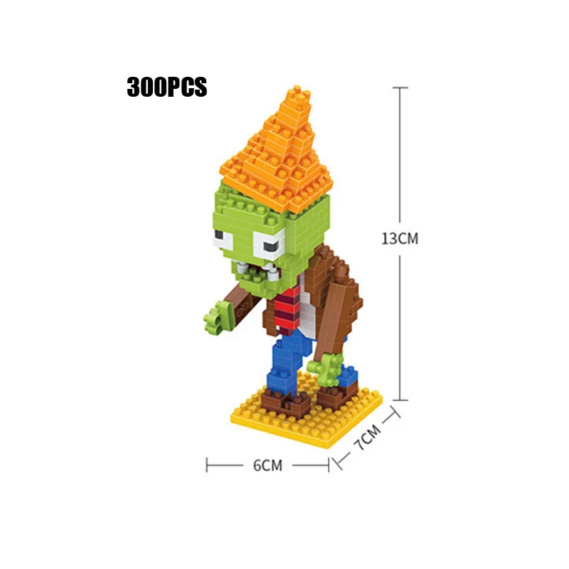 Мультфильм игра растение против игрушки зомби микро алмазный блок Peashooter Chomper