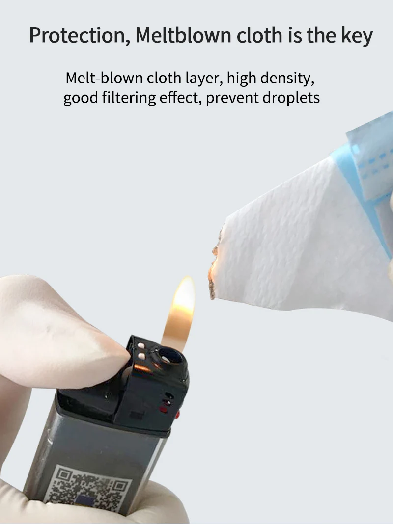 Цветная черная одноразовая Нетканая 3 слойная противопылевая маска с петлями для