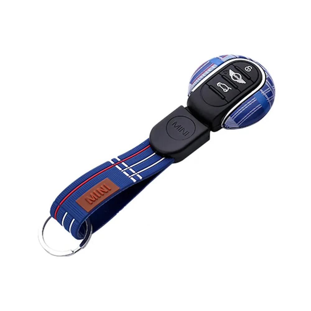 Чехол для ключей MINI Countryman F60 Clubman F54, защитный чехол для MINI Cooper F56 F57, стильные аксессуары для MINI F55 - Название цвета: Blue