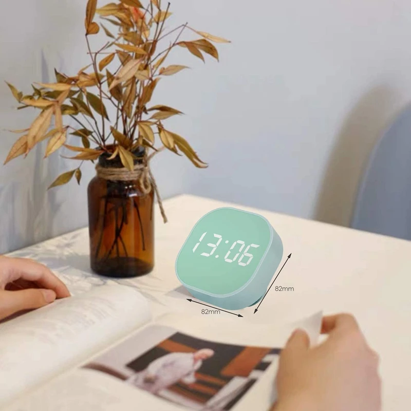

Digital Alarm Clock, Battery LED Bedside Desk Clocks with Temperature Countdown Timer Magnetic for Bedroom Kitchen