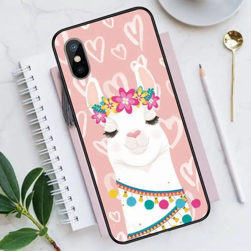 

Lovely Lama Llama Alpacas animal Phone Case for iPhone 11 12 pro XS MAX 8 7 6 6S Plus X 5S SE 2020 XR Luxury coque