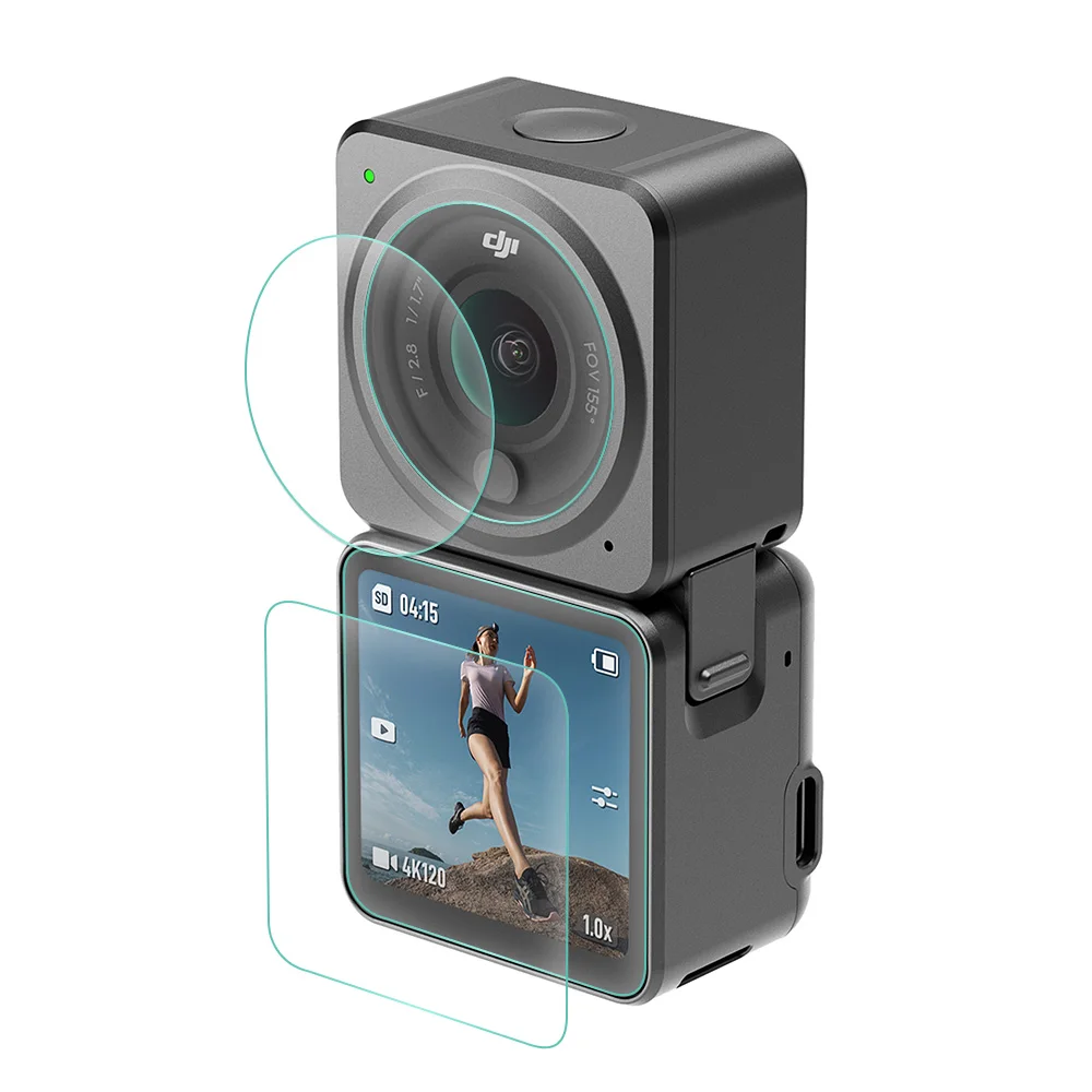 Tempered Glass Screen Protector Cover Case for DJI Action 2 Lens Protection Protective Film For Accessories | Электроника