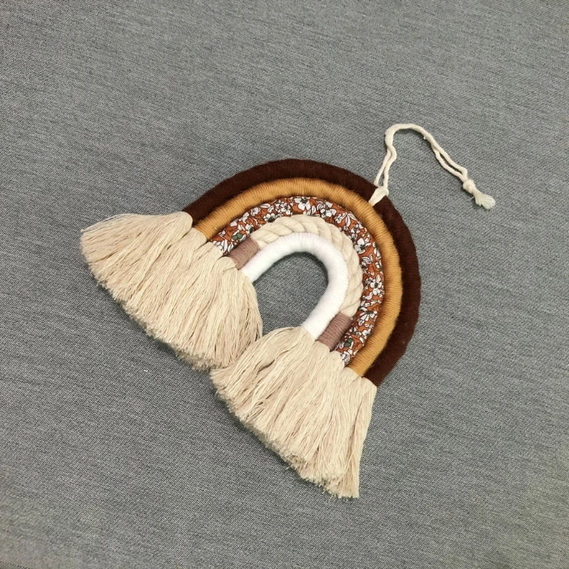 Макраме Тканые радужные настенные подвесные украшения для детской