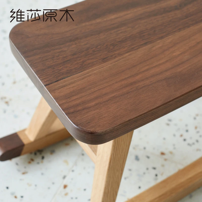 Японский детский полностью натуральный деревянный троянский табурет