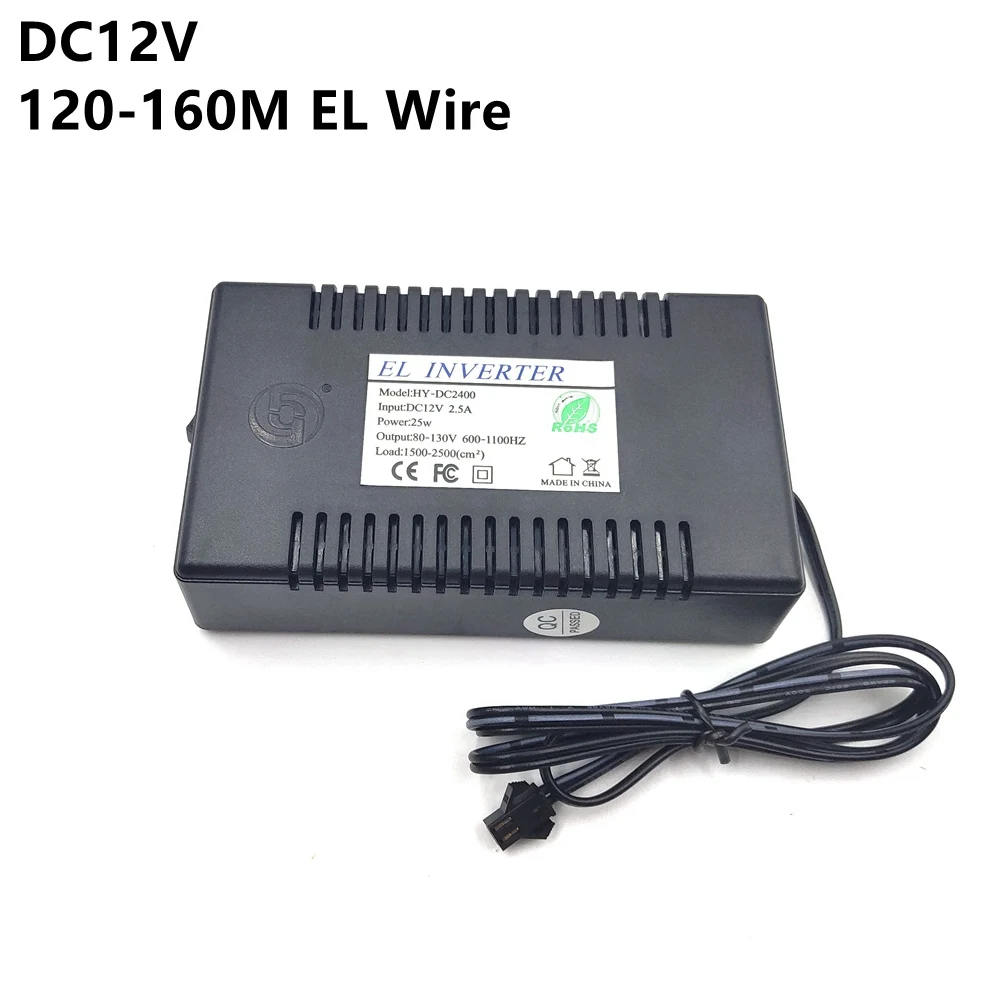 12V-(120-160M) DC 3V AA батарея 5V USB 12V адаптер питания драйвер контроллер инвертор для 1-220M электролюминесцентный провод el светильник - Цвет: 12V-(120-160M)