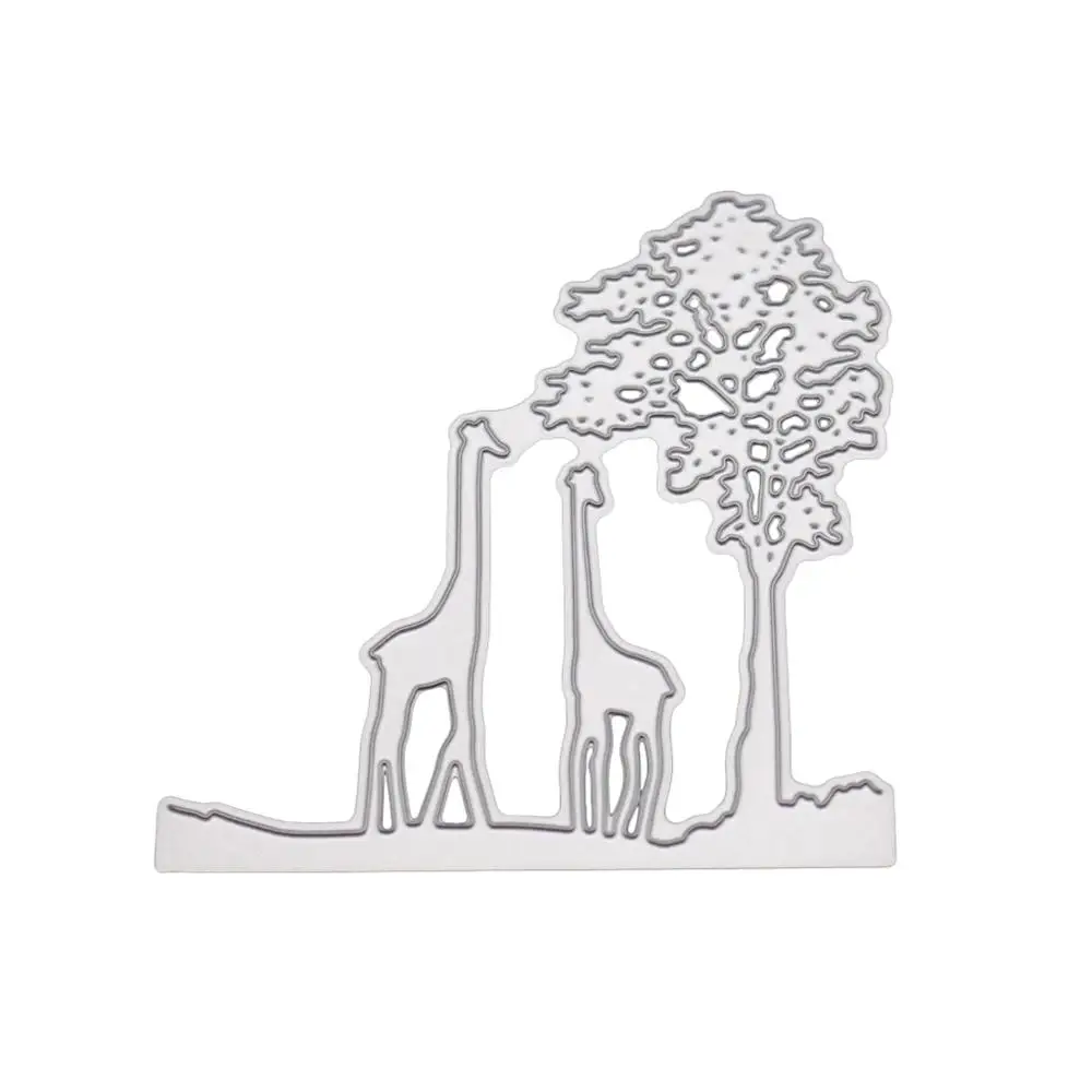 Девушка в море дерево олень металлический прорезной трафарет для окраски DIY