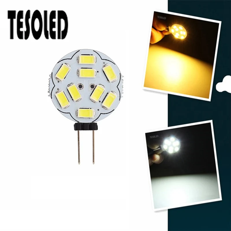 Светодиодная плоская лампа DC12V G4 интерьерная 6/9/12/15 SMD 5730 хрустальная для чтения