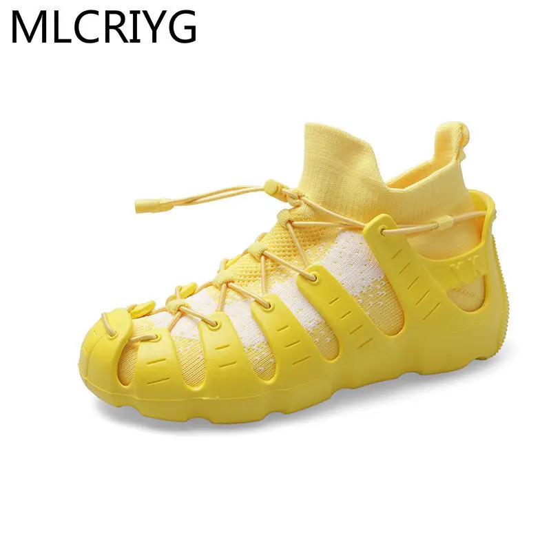 

Fashion Women's Shoes Comfortable Breathable Fly Woven Mesh Casual Shoes Spring Women's Lace-up Non-slip Wear-resistant Sneakers
