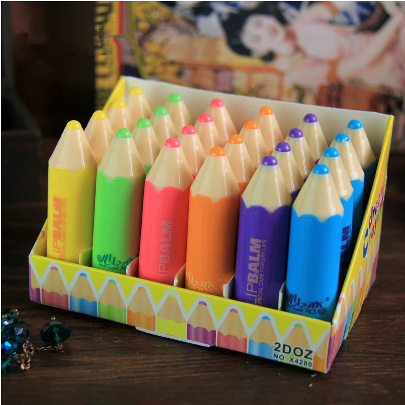 

New Nutritious Moisturizer lipstick Lip Balm Fantastic Crayons Funky Unisex Pencil Shaped Solid