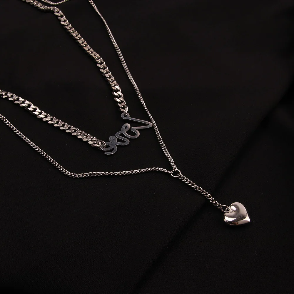 

Fashion all-match titanium steel necklace male hip-hop clothes pendant long simple sweater chain jewelry hot sale