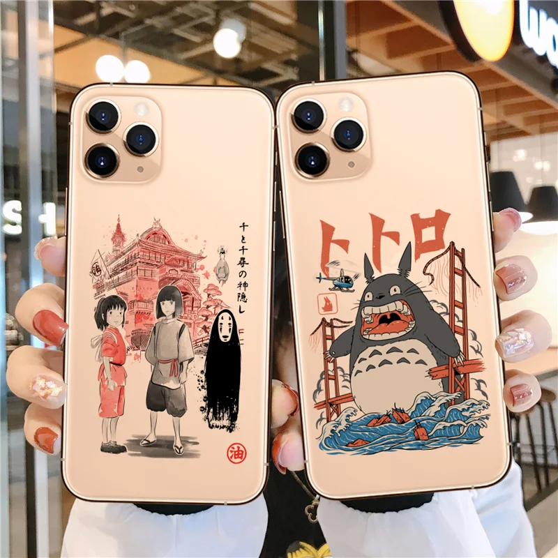 Забавный Симпатичный чехол Totoro Studio Ghibli Miyazaki из силикона и ТПУ для iPhone 11 Pro SE 2020 MAX XR