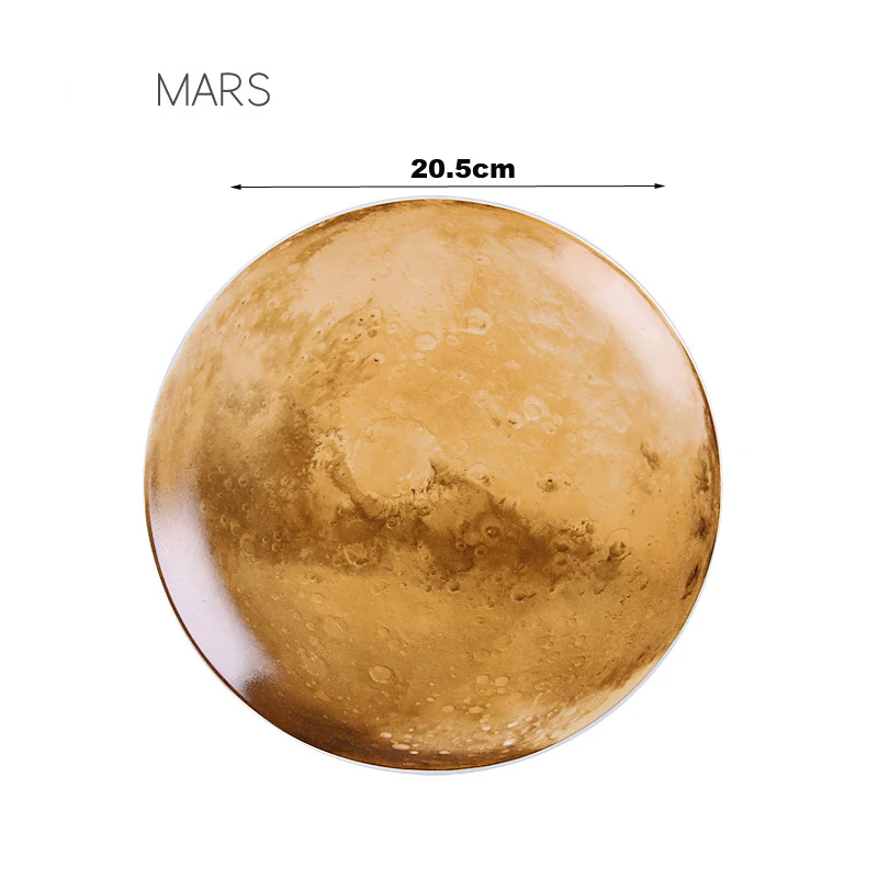 Mars Креативная Настенная Декорация в скандинавском стиле, космическая солнечная система, украшения на планету, астронавт, керамическая планета, украшение для дома, подарок - Цвет: Mars