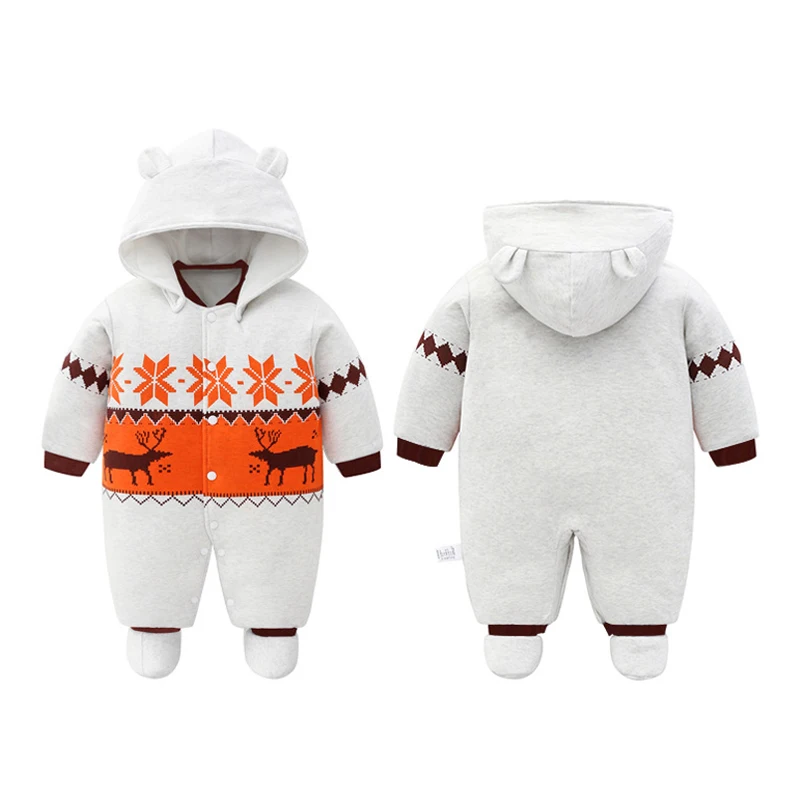 Детские зимние комбинезоны IYEAL хлопковый комбинезон для новорожденных плотный