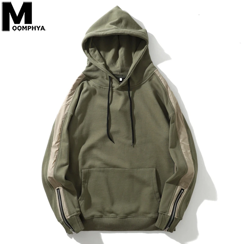 

Свитшот Moomphya мужской на молнии, пуловер в стиле хип-хоп, Повседневная худи, уличная одежда, осень-зима