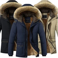 plus size 5xl winter windproof parkas men solid parkas cotton padded men casual jackets thicken coats overcoat warm clothes