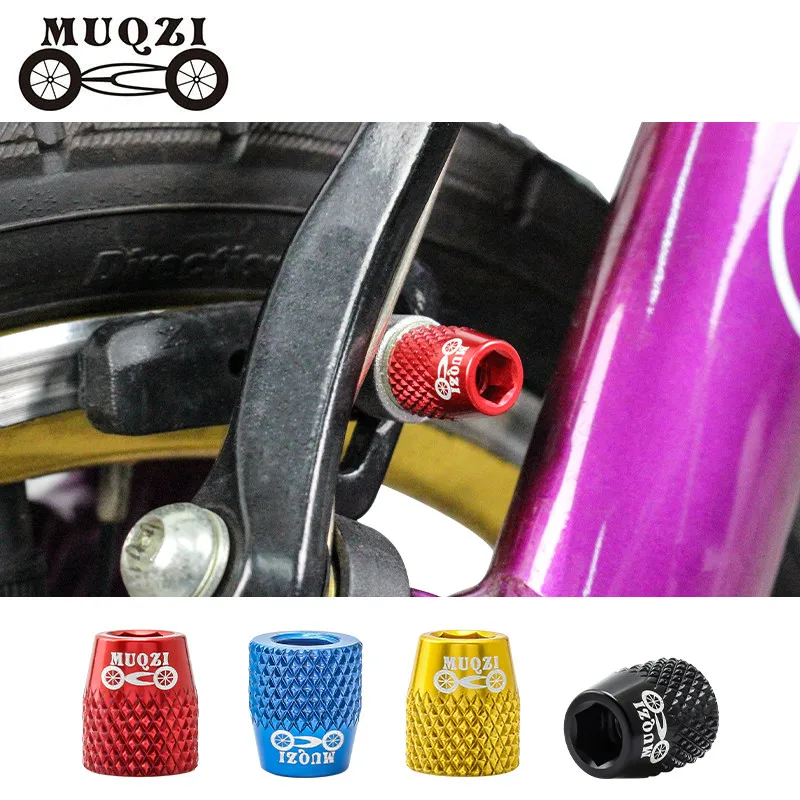 MUQZI 4PCS MTB Road Bike M6 Brake Shoes Screw Brake Pad Bolt V Brake Blocks Aluminum Alloy Fixed Nut Ultra Light 1.5g