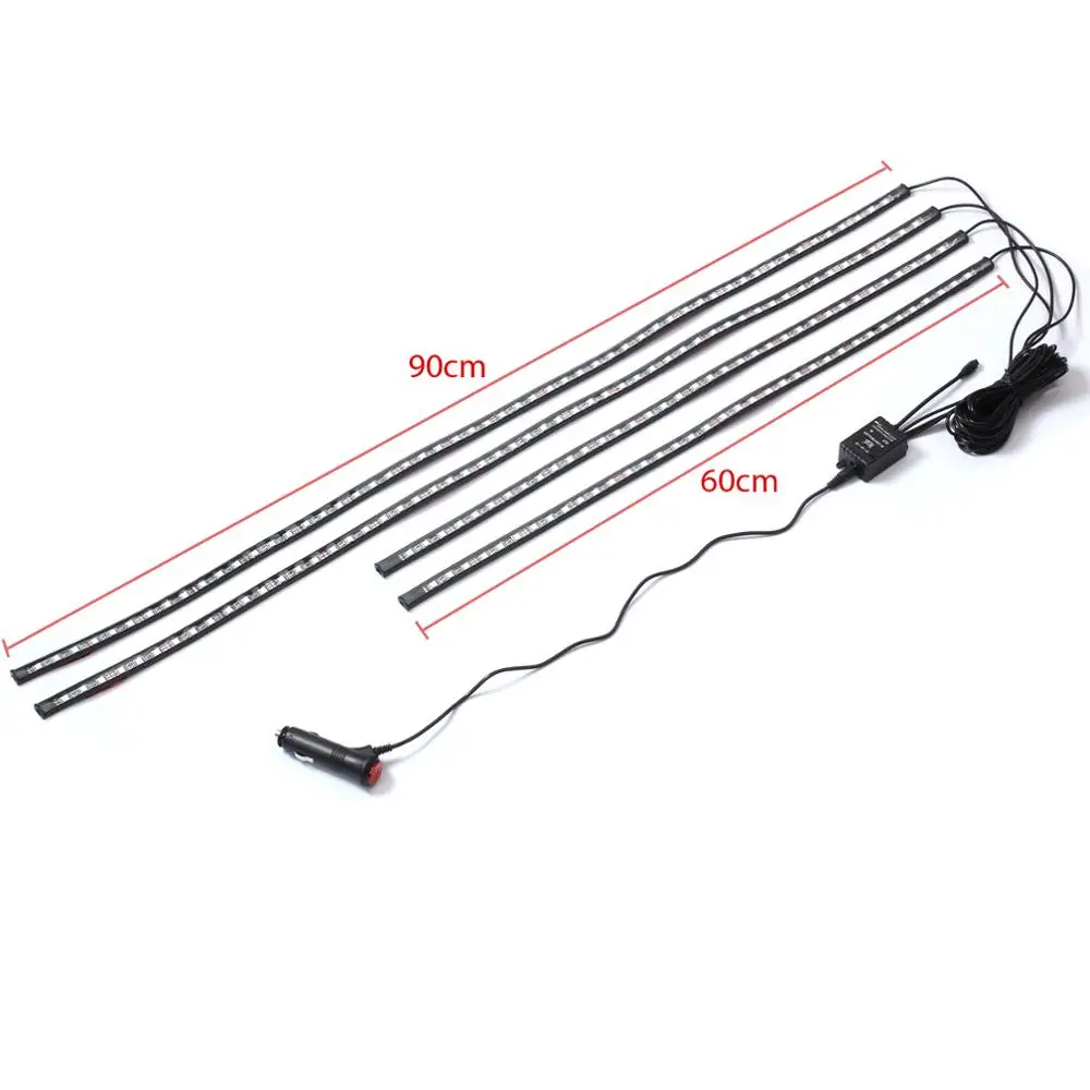 4x RGB 5050 Светодиодный 8 цветов под автомобильную трубу светящийся неоновый