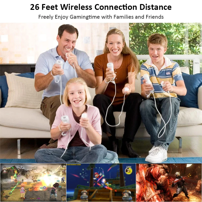 Беспроводной Bluetooth совместимый геймпад для Nintendo Wii пульт дистанционного
