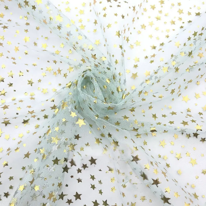 5 ярдов блестящие звезды блестки Ткань Diy Baby Shower вечерние украшения шитье платье