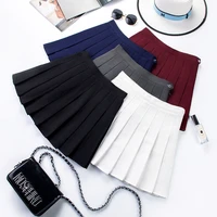 2020 high waist skirt black skirt korean skirt women summer high waist pleated plaid skirt female anime short skirts skirt