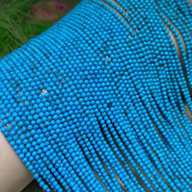 Бусины Из Натурального синего камня 2 мм 38 см