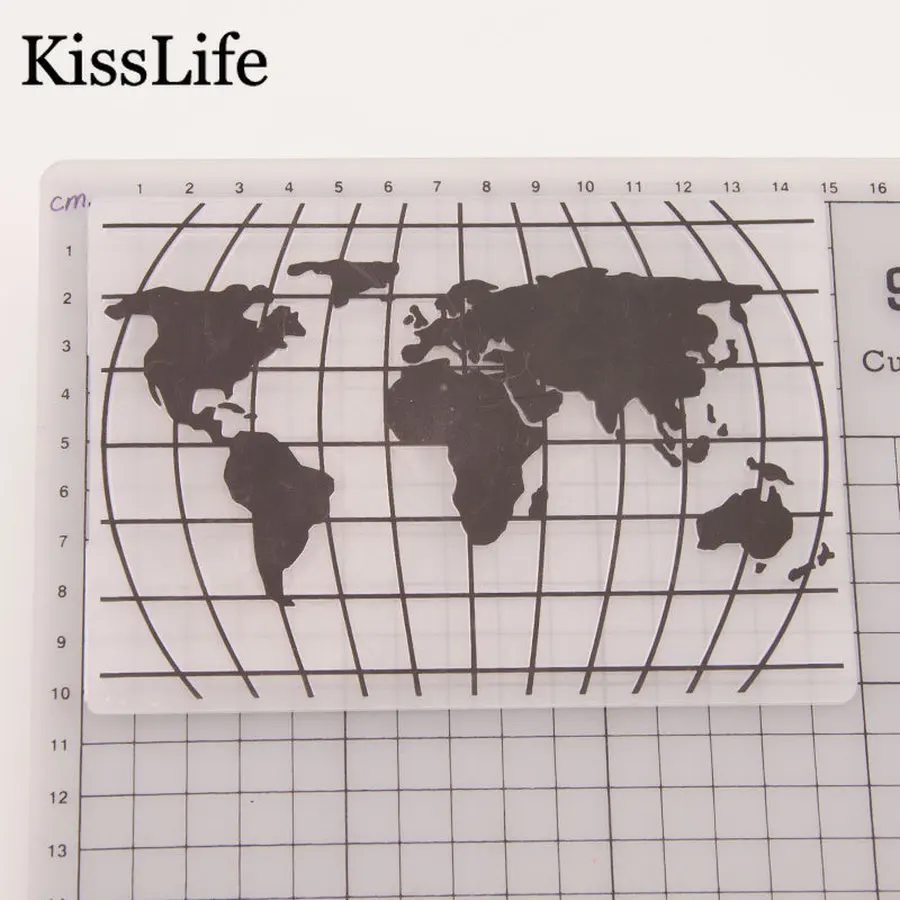 2019 новый глобус Карта мира пластиковый шаблон папки для тиснения скрапбукинга