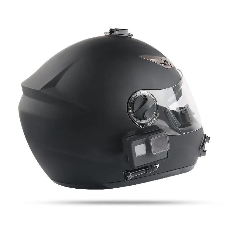 Мотоциклетный шлем подбородок Кронштейн arm Gopro аксессуары 4 способа Поворотная Кнопка крепление Go Pro Hero 4 5 6 7 SJCAM SJ4000 eken H9 H9R