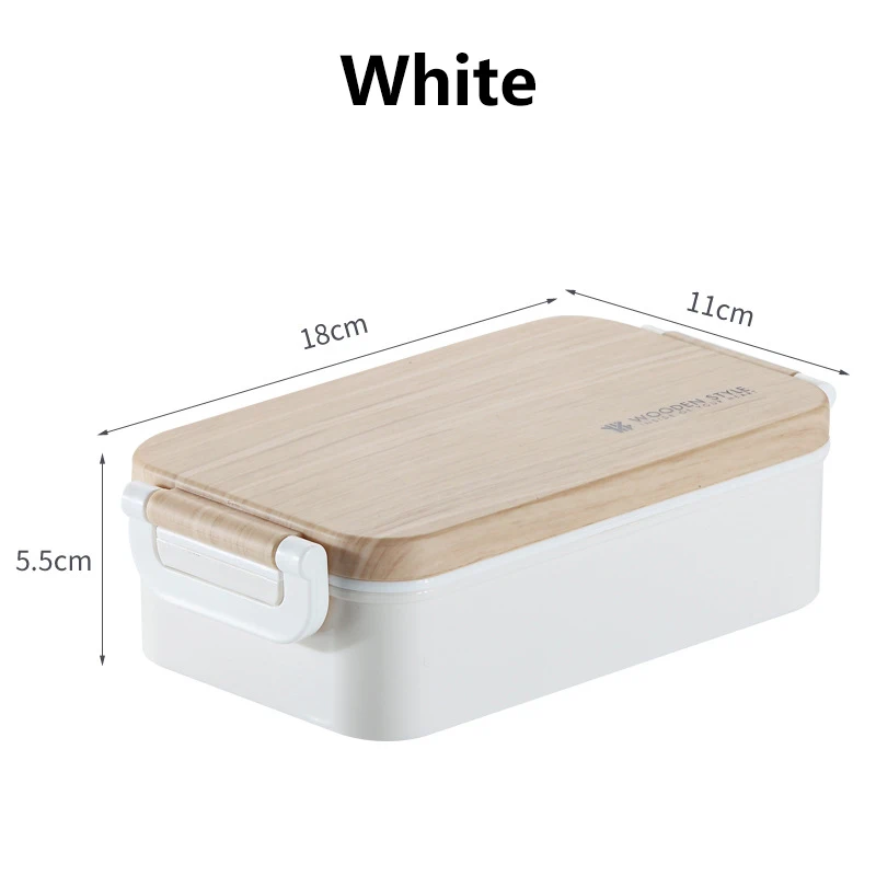 White BPA Бесплатный Ланч-бокс экологичный пищевой PP Bento box Microwaveble столовая посуда контейнер для хранения еды для офиса детей - Цвет: White
