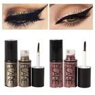 Блестящая жидкая подводка для глаз, водостойкая, долговечная, блестящая подводка для глаз, макияж, серебристый, розовое золото, пигментные подводки, косметика