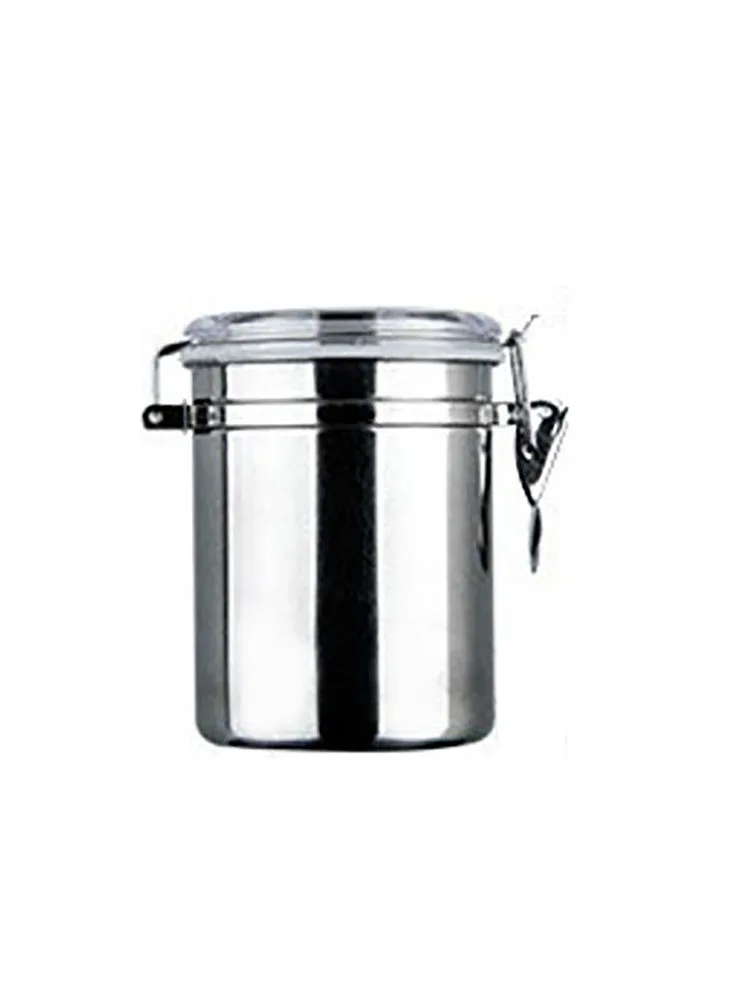 Home Kitchen Stainless Steel Coffee Loose Tea Sugar Canister With Snap Cover Dried Fruit Food Seal Container Jars 4 Inch | Дом и сад