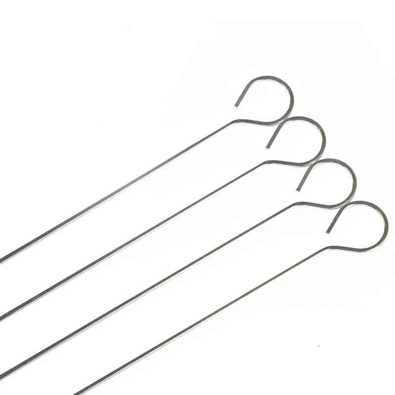 4 шт./компл. 40 см игла для запекания многоразовый знак барбекю серебристая плоская